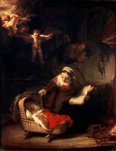 聖家族、1645年。 作： Rembrandt van Rijn
