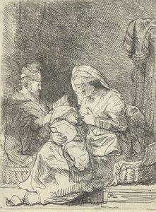 聖家族、c。 1632年。 作： Rembrandt van Rijn