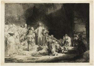 百ギルダープリント 作： Rembrandt van Rijn