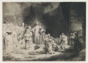 百ギルダープリント 作： Rembrandt van Rijn