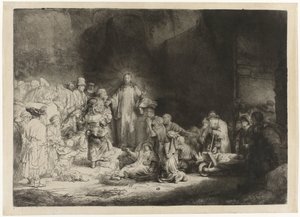 百ギルダープリント 作： Rembrandt van Rijn