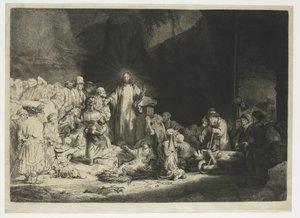 百ギルダープリント 作： Rembrandt van Rijn
