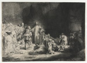 100ギルダープリント、c。 1649 作： Rembrandt van Rijn