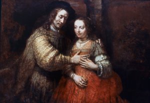 ユダヤ人の花嫁、愛するカップル、1667 作： Rembrandt van Rijn