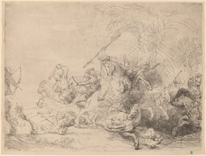 大きなライオン狩り 作： Rembrandt van Rijn