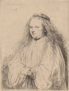 リトルユダヤ人の花嫁（Saintia as Saint Catherine）、1638 作： Rembrandt van Rijn