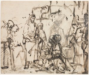 ラザロの死後のマルタとマリアとのキリストの出会い、c。 1662-65。