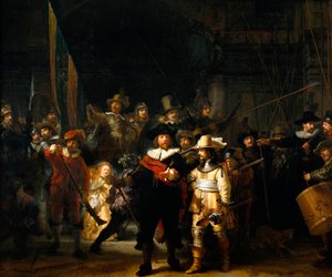 ナイトウォッチ、1642。 作： Rembrandt van Rijn