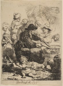パンケーキウーマン、1635年。 作： Rembrandt van Rijn
