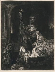 闇の神殿でのプレゼンテーション 作： Rembrandt van Rijn