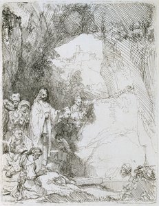 ラザロの復活、1642年 作： Rembrandt van Rijn