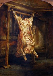 虐殺された牛、1655年 作： Rembrandt van Rijn