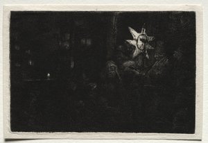 『王たちの星：夜の情景』 作： Rembrandt van Rijn