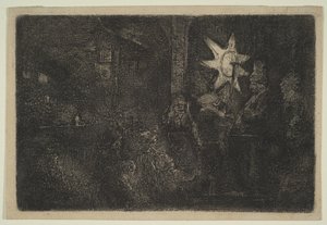 スターオブキングス：ナイトピース、ca。 1651年。 作： Rembrandt van Rijn