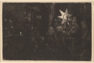 キングスの星：ナイトピース 作： Rembrandt van Rijn