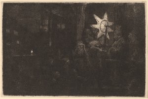キングスの星：ナイトピース 作： Rembrandt van Rijn