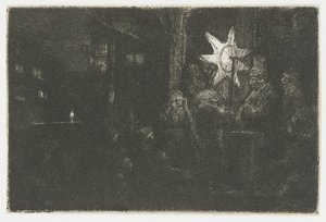 キングスの星：夜の作品 作： Rembrandt van Rijn