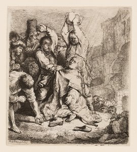 聖ステパノの投石 作： Rembrandt van Rijn