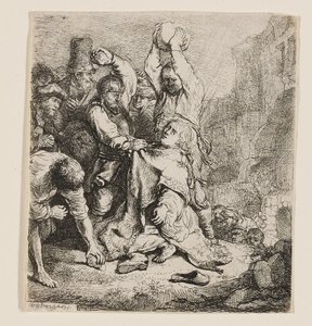 聖ステファノの石打ち 作： Rembrandt van Rijn