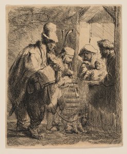 散歩するミュージシャン 作： Rembrandt van Rijn