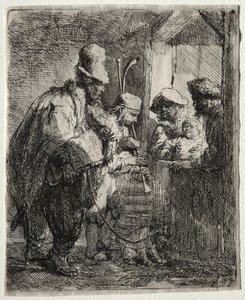 散歩するミュージシャン 作： Rembrandt van Rijn