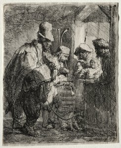 散歩ミュージシャン、c。 1635年。 作： Rembrandt van Rijn