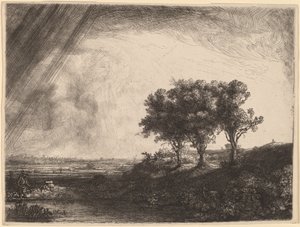 三本の木 作： Rembrandt van Rijn