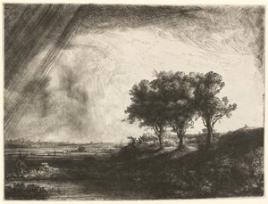 三本の木 作： Rembrandt van Rijn