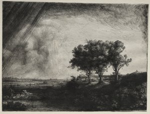 三本の木 作： Rembrandt van Rijn