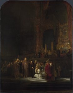 姦通にとられた女、1644年 作： Rembrandt van Rijn