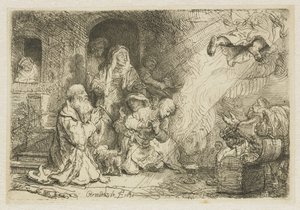 トビアスの家族を離れる天使 作： Rembrandt van Rijn