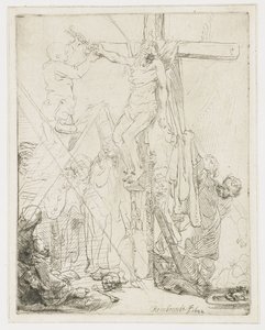 十字架からの降下: スケッチ 作： Rembrandt van Rijn
