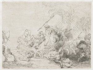 大ライオン狩り 作： Rembrandt van Rijn