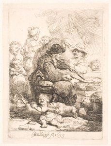 パンケーキの女 作： Rembrandt van Rijn