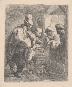 散歩するミュージシャン 作： Rembrandt van Rijn