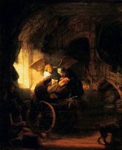 トビアスは彼の父、1636年に視力を返します 作： Rembrandt van Rijn