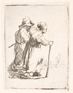男と女の 2 人の浮浪者 作： Rembrandt van Rijn