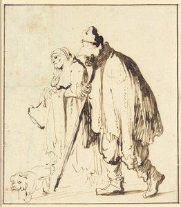 犬と浮浪者のカップル 作： Rembrandt van Rijn