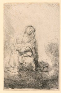 雲の中の聖母子 作： Rembrandt van Rijn