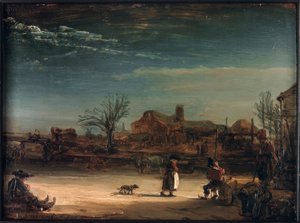 冬の風景 作： Rembrandt van Rijn