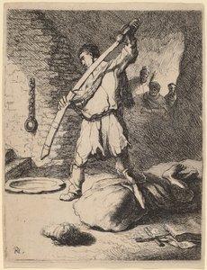 洗礼者ヨハネの斬首 作： Rembrandt van Rijn and Studio of Rembrandt