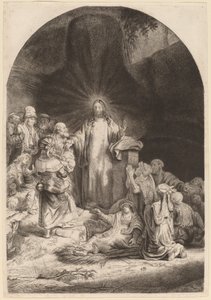 キリストの説教と癒し (100 ギルダー版画の断片) 作： Rembrandt van Rijn and William Baillie