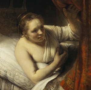 ベッドの女 作： Rembrandt van Rijn