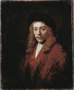 若い男、おそらくアーティストの息子タイタス 作： Rembrandt van Rijn