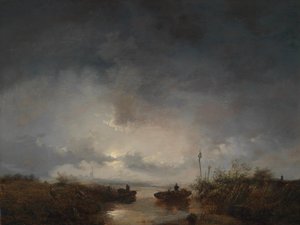 月夜の漁師たち 作： Remigius Adrianus Haanen