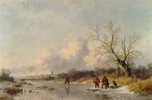 オランダの冬（石油） 作： Remigius Adrianus Haanen