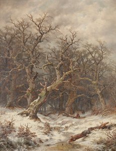 冬の風景 (冬の森) 作： Remigius Adrianus van Haanen