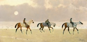 ライダーズ オン ザ ビーチ アット ディエップ 作： René Pierre Charles Princeteau