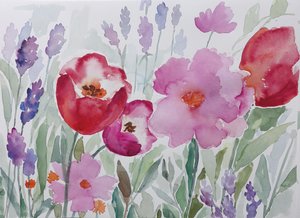 花咲く水彩画の庭 作： 