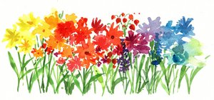 レインボーガーデンの花 作： 